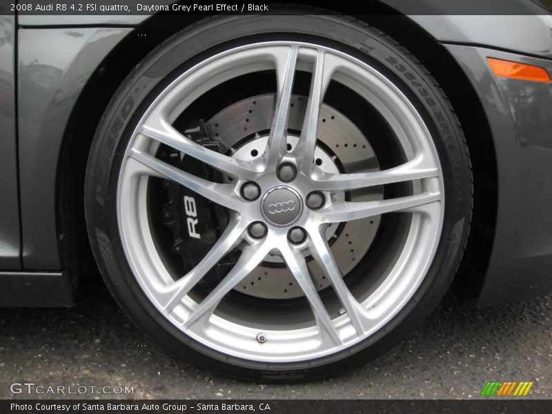 Daytona Grey Pearl Effect / Black 2008 Audi R8 4.2 FSI quattro