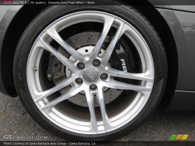 Daytona Grey Pearl Effect / Black 2008 Audi R8 4.2 FSI quattro