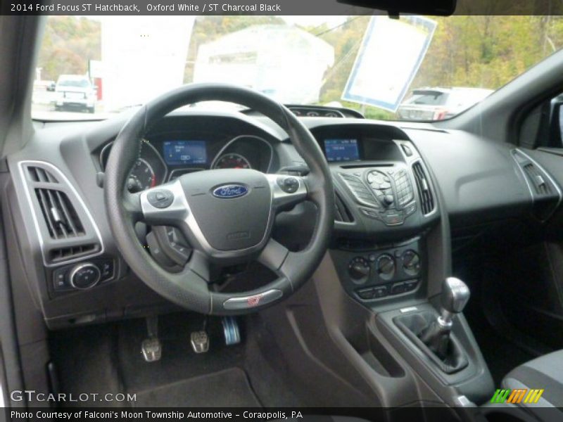 Oxford White / ST Charcoal Black 2014 Ford Focus ST Hatchback
