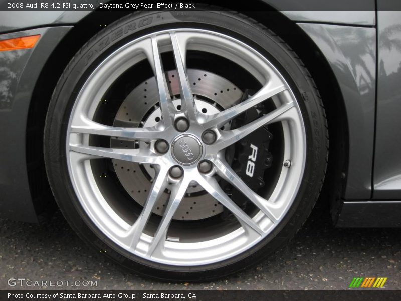 Daytona Grey Pearl Effect / Black 2008 Audi R8 4.2 FSI quattro