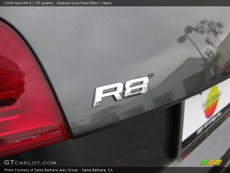 Daytona Grey Pearl Effect / Black 2008 Audi R8 4.2 FSI quattro