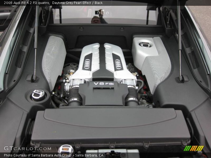 Daytona Grey Pearl Effect / Black 2008 Audi R8 4.2 FSI quattro