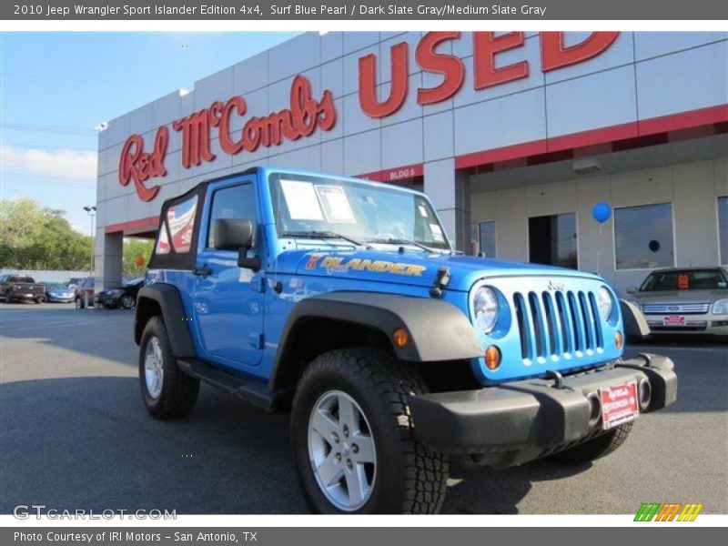 Surf Blue Pearl / Dark Slate Gray/Medium Slate Gray 2010 Jeep Wrangler Sport Islander Edition 4x4