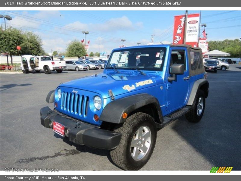 Surf Blue Pearl / Dark Slate Gray/Medium Slate Gray 2010 Jeep Wrangler Sport Islander Edition 4x4