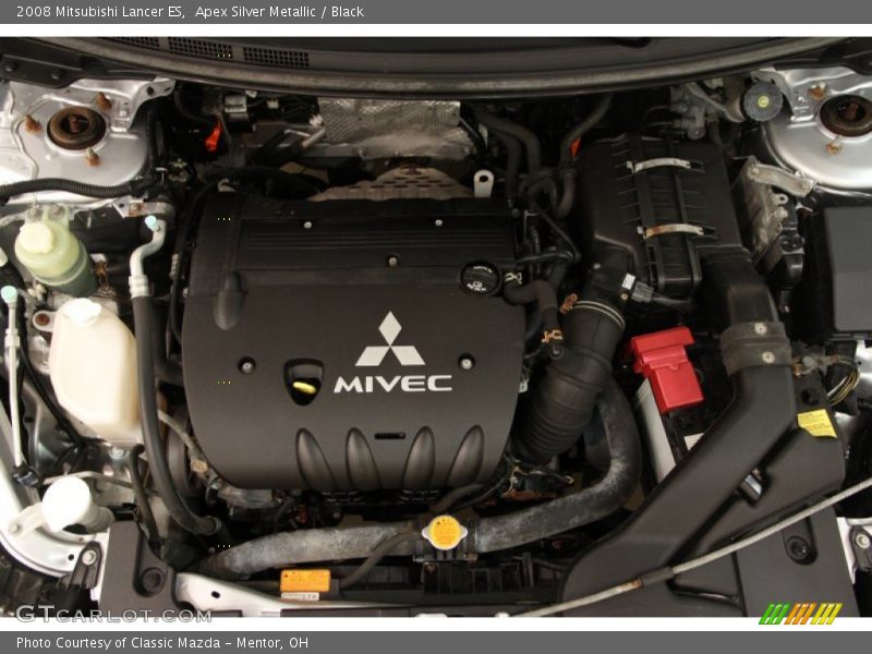 Apex Silver Metallic / Black 2008 Mitsubishi Lancer ES