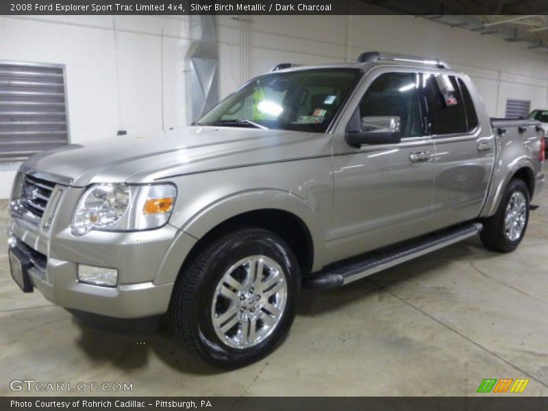 Silver Birch Metallic / Dark Charcoal 2008 Ford Explorer Sport Trac Limited 4x4