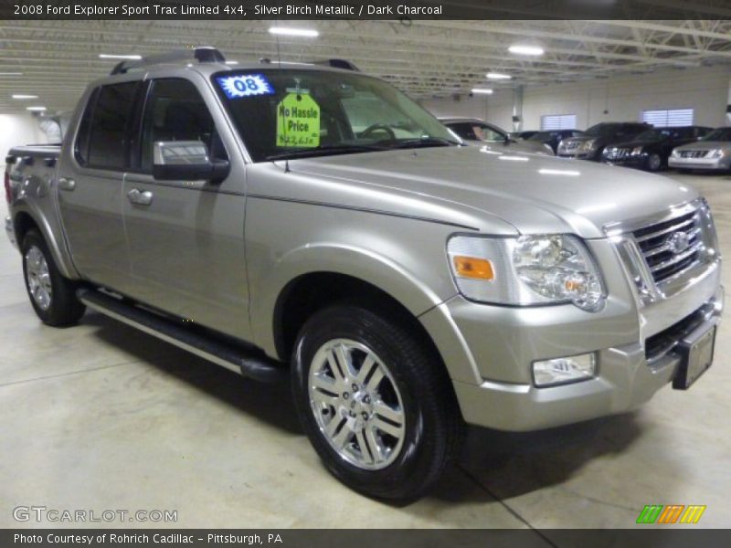 Silver Birch Metallic / Dark Charcoal 2008 Ford Explorer Sport Trac Limited 4x4