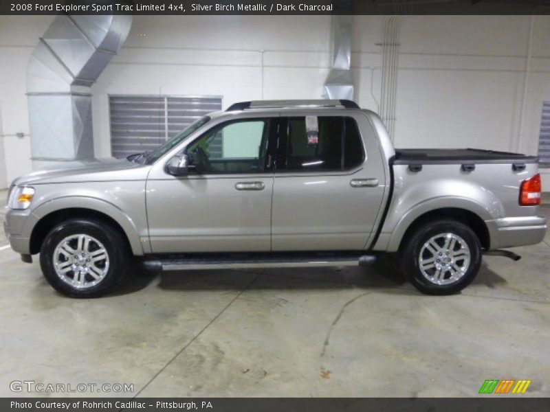 Silver Birch Metallic / Dark Charcoal 2008 Ford Explorer Sport Trac Limited 4x4