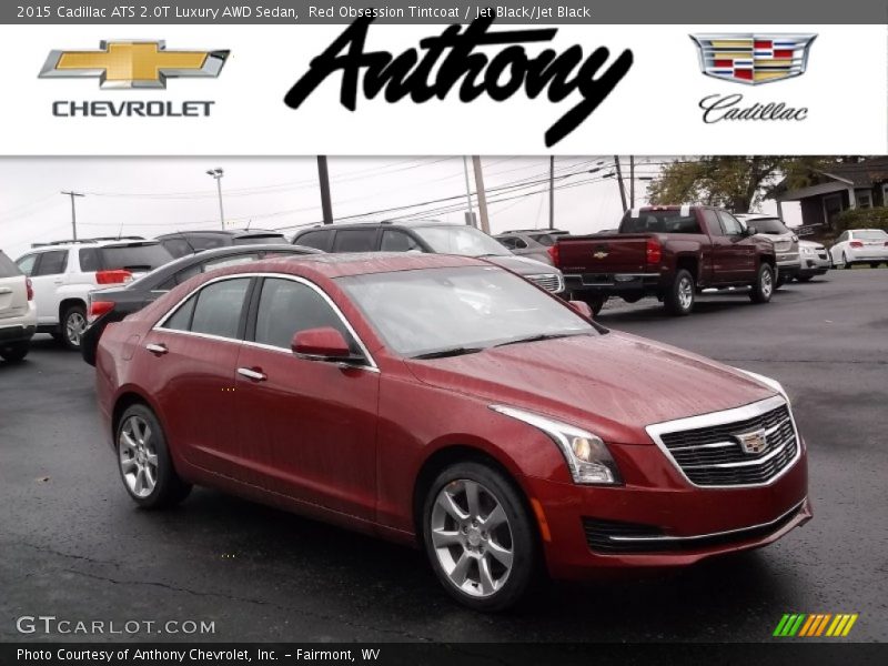 Red Obsession Tintcoat / Jet Black/Jet Black 2015 Cadillac ATS 2.0T Luxury AWD Sedan