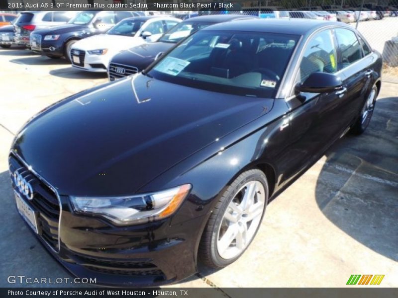 Phantom Black Pearl / Black 2015 Audi A6 3.0T Premium Plus quattro Sedan