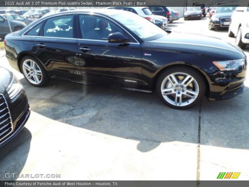 Phantom Black Pearl / Black 2015 Audi A6 3.0T Premium Plus quattro Sedan