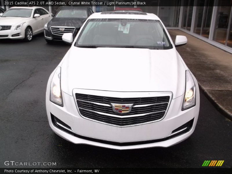 Crystal White Tricoat / Light Platinum/Jet Black 2015 Cadillac ATS 2.0T AWD Sedan