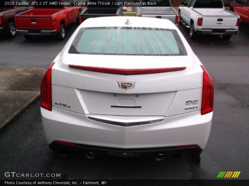 Crystal White Tricoat / Light Platinum/Jet Black 2015 Cadillac ATS 2.0T AWD Sedan