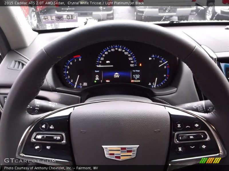 Crystal White Tricoat / Light Platinum/Jet Black 2015 Cadillac ATS 2.0T AWD Sedan