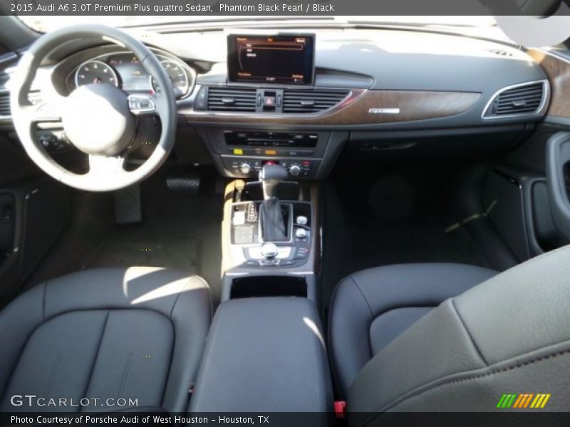 Phantom Black Pearl / Black 2015 Audi A6 3.0T Premium Plus quattro Sedan