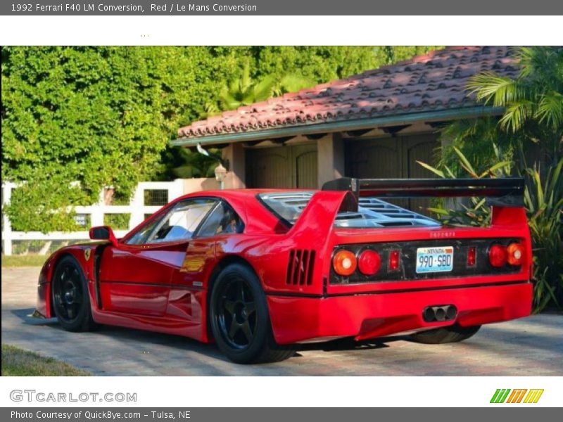 Red / Le Mans Conversion 1992 Ferrari F40 LM Conversion