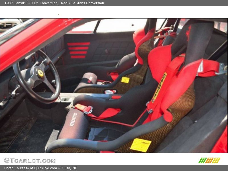 Front Seat of 1992 F40 LM Conversion