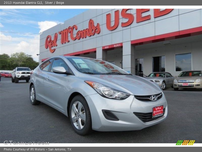 Silver / Beige 2013 Hyundai Elantra GLS