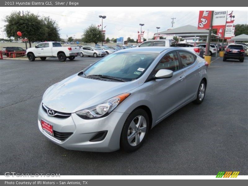 Silver / Beige 2013 Hyundai Elantra GLS