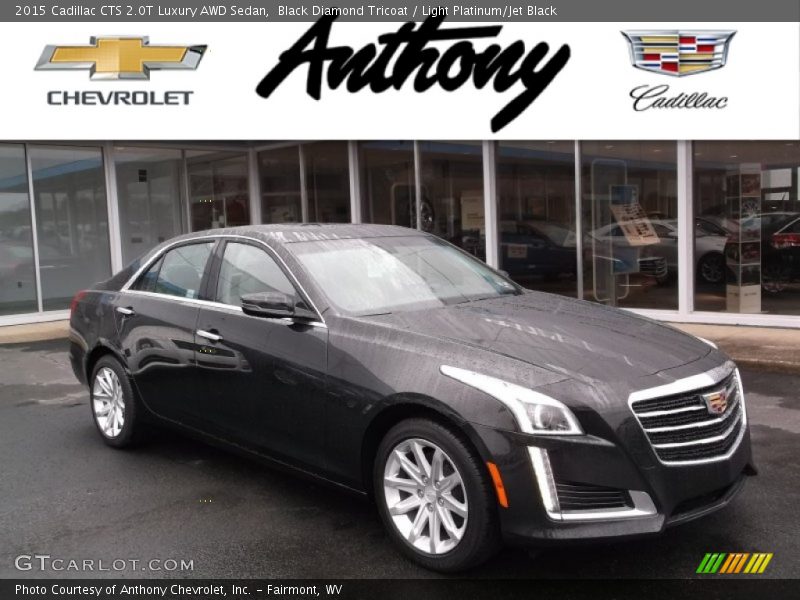 Black Diamond Tricoat / Light Platinum/Jet Black 2015 Cadillac CTS 2.0T Luxury AWD Sedan