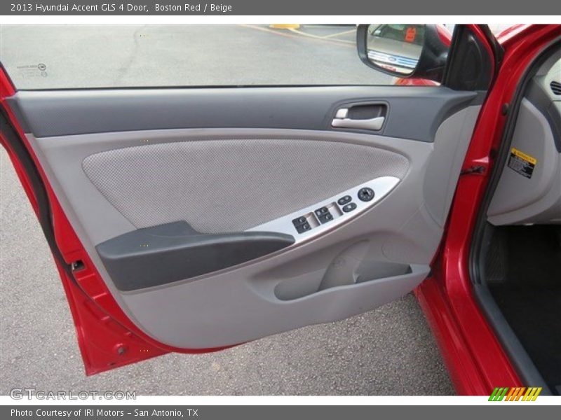Boston Red / Beige 2013 Hyundai Accent GLS 4 Door