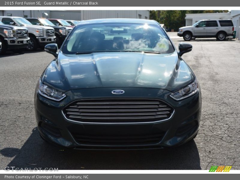 Guard Metallic / Charcoal Black 2015 Ford Fusion SE