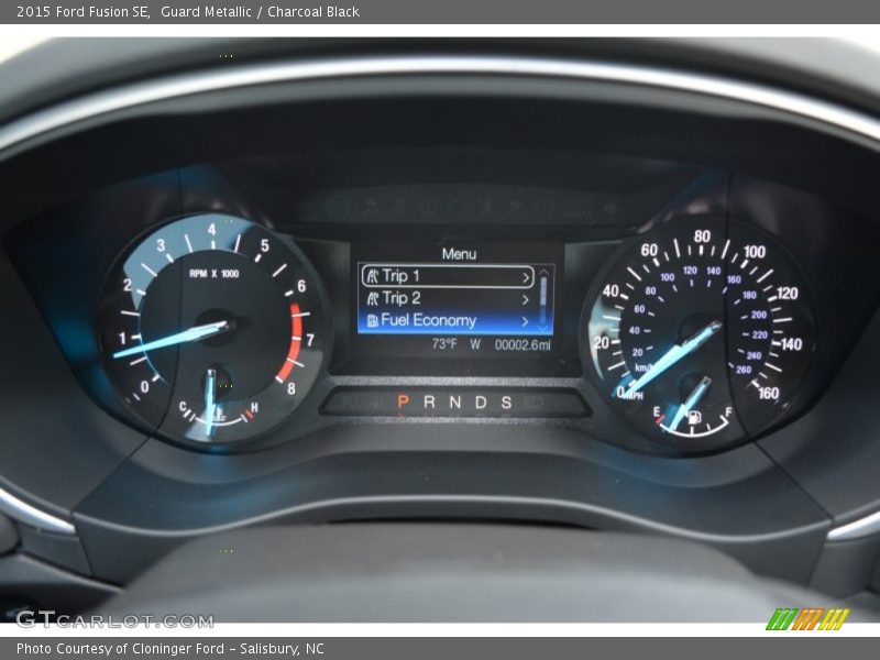 Guard Metallic / Charcoal Black 2015 Ford Fusion SE