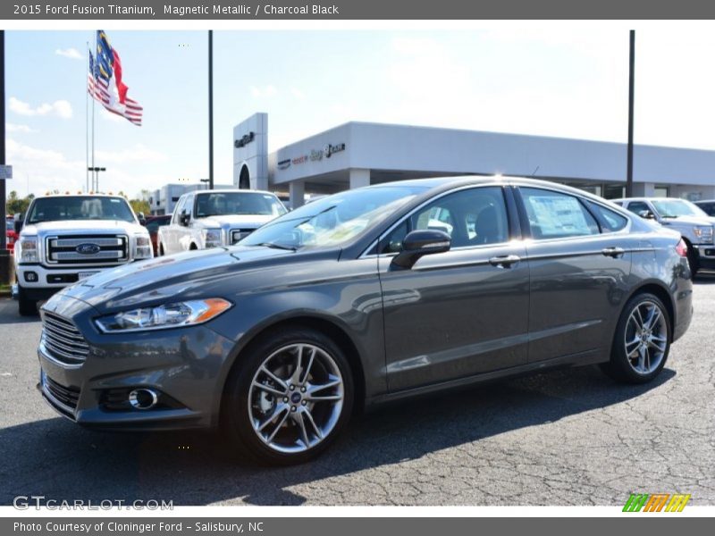 Magnetic Metallic / Charcoal Black 2015 Ford Fusion Titanium