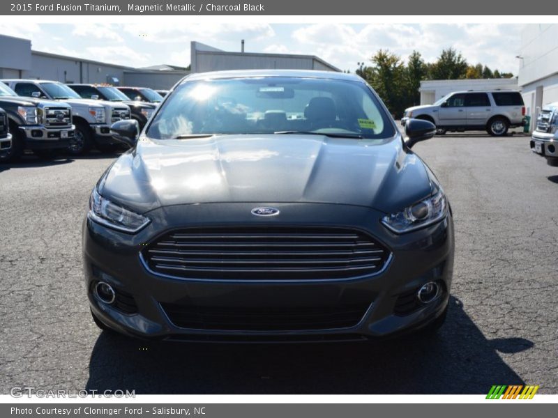 Magnetic Metallic / Charcoal Black 2015 Ford Fusion Titanium