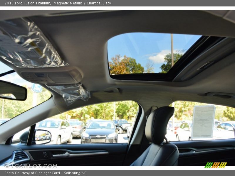 Magnetic Metallic / Charcoal Black 2015 Ford Fusion Titanium