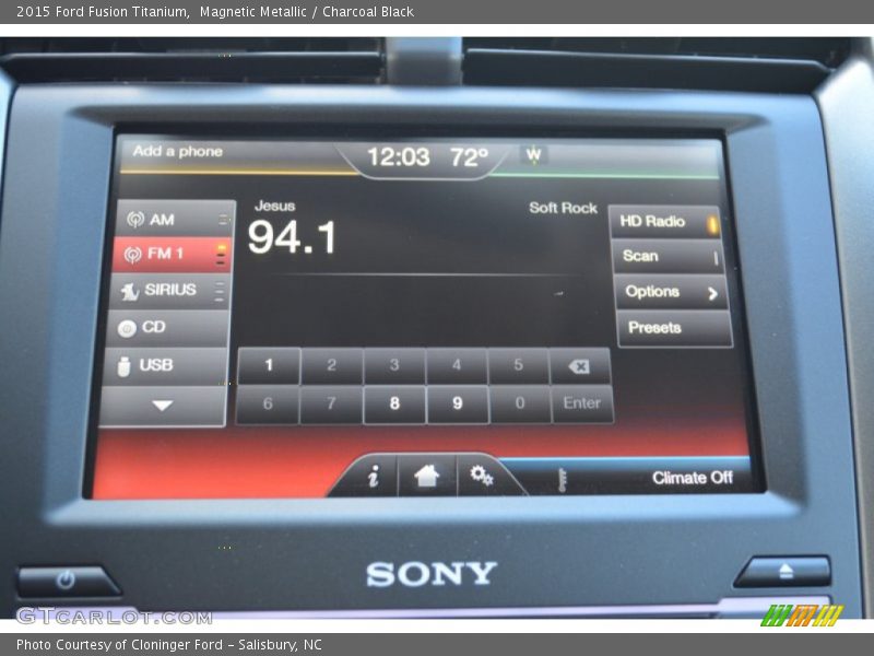 Magnetic Metallic / Charcoal Black 2015 Ford Fusion Titanium
