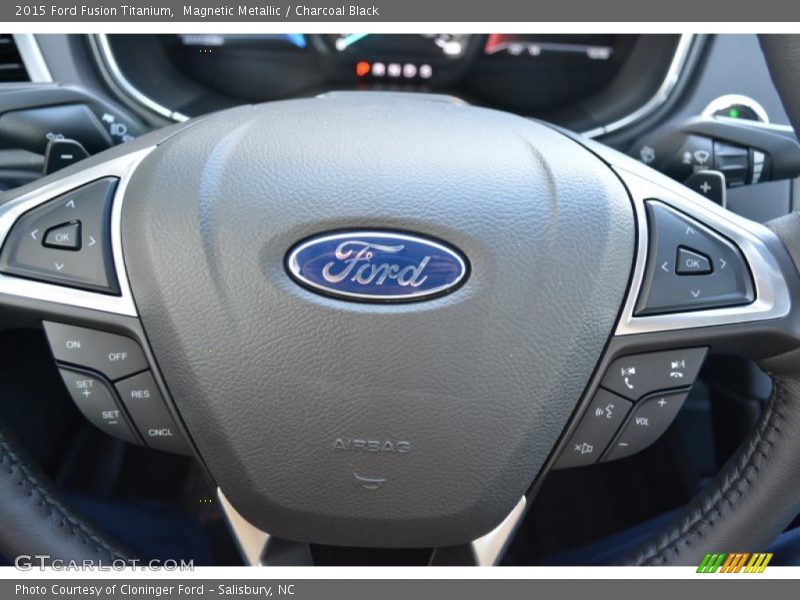 Magnetic Metallic / Charcoal Black 2015 Ford Fusion Titanium