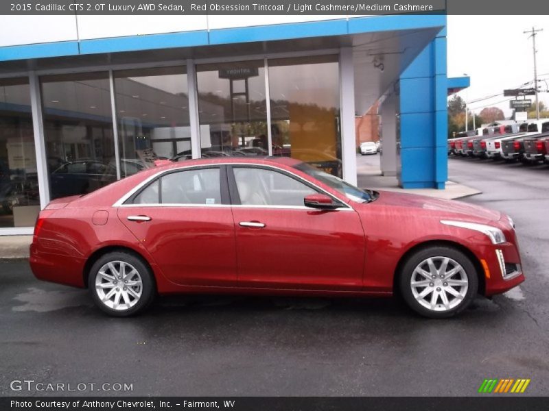 Red Obsession Tintcoat / Light Cashmere/Medium Cashmere 2015 Cadillac CTS 2.0T Luxury AWD Sedan