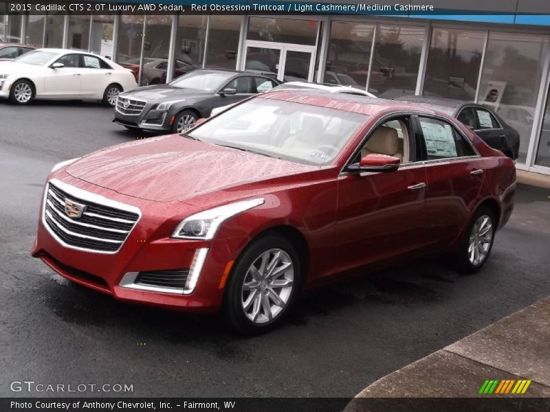 Red Obsession Tintcoat / Light Cashmere/Medium Cashmere 2015 Cadillac CTS 2.0T Luxury AWD Sedan