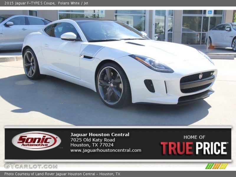 Polaris White / Jet 2015 Jaguar F-TYPE S Coupe