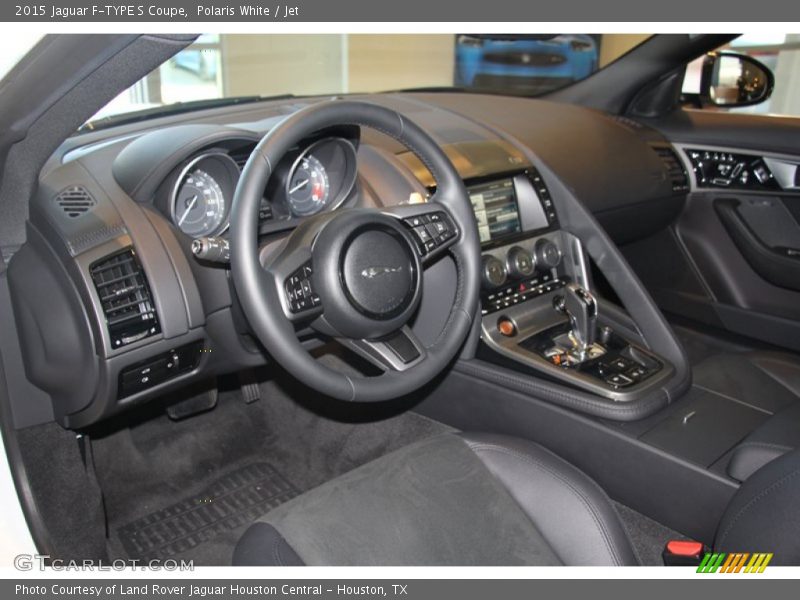 Polaris White / Jet 2015 Jaguar F-TYPE S Coupe