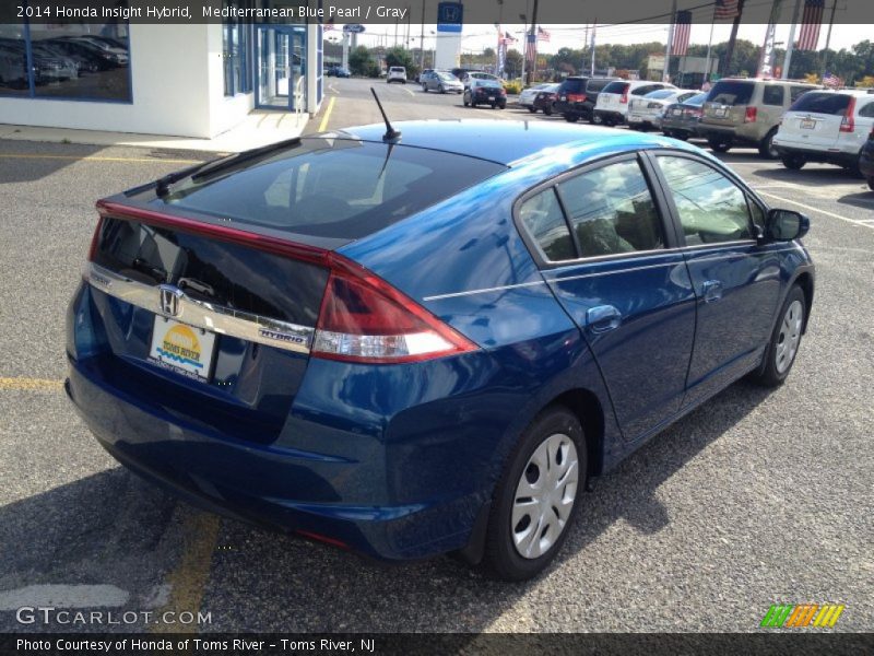 Mediterranean Blue Pearl / Gray 2014 Honda Insight Hybrid