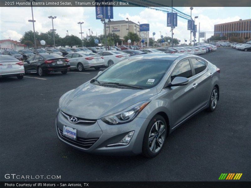 Titanium Gray Metallic / Black 2015 Hyundai Elantra Limited Sedan