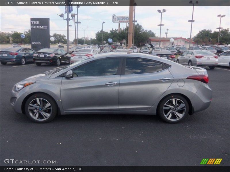 Titanium Gray Metallic / Black 2015 Hyundai Elantra Limited Sedan