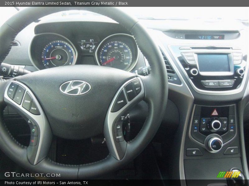 Titanium Gray Metallic / Black 2015 Hyundai Elantra Limited Sedan