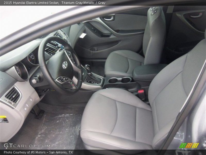 Titanium Gray Metallic / Gray 2015 Hyundai Elantra Limited Sedan