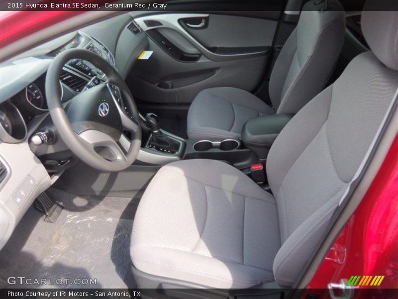 Geranium Red / Gray 2015 Hyundai Elantra SE Sedan