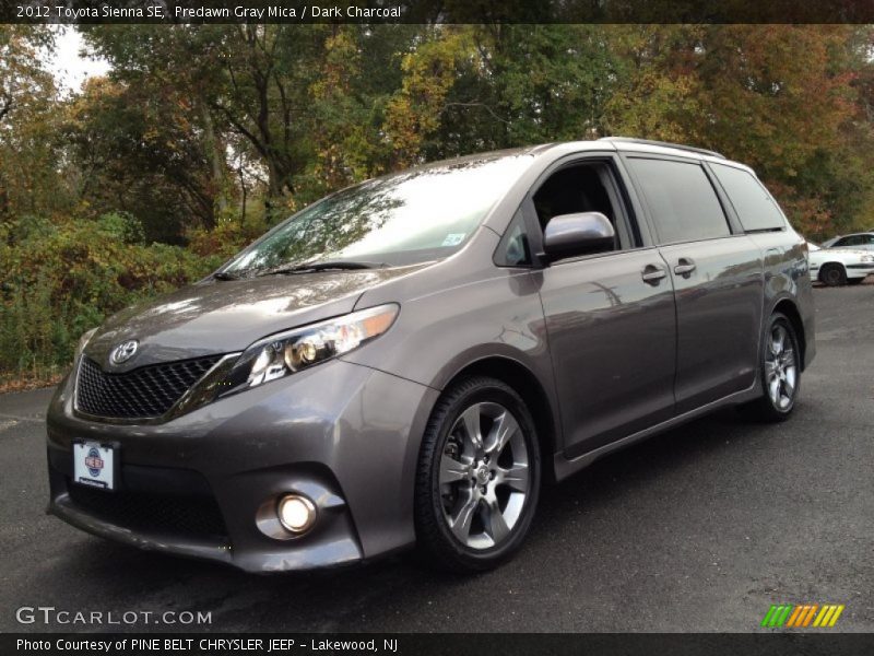 Predawn Gray Mica / Dark Charcoal 2012 Toyota Sienna SE