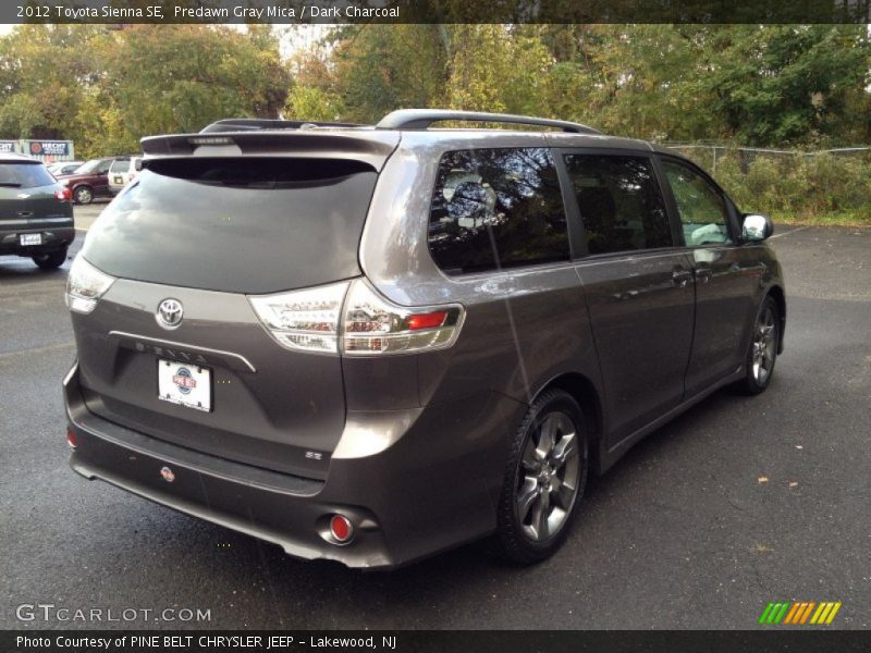 Predawn Gray Mica / Dark Charcoal 2012 Toyota Sienna SE