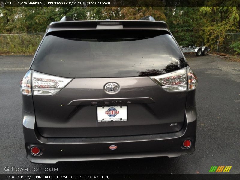 Predawn Gray Mica / Dark Charcoal 2012 Toyota Sienna SE