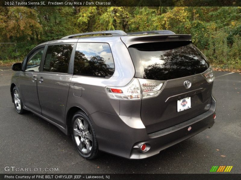 Predawn Gray Mica / Dark Charcoal 2012 Toyota Sienna SE