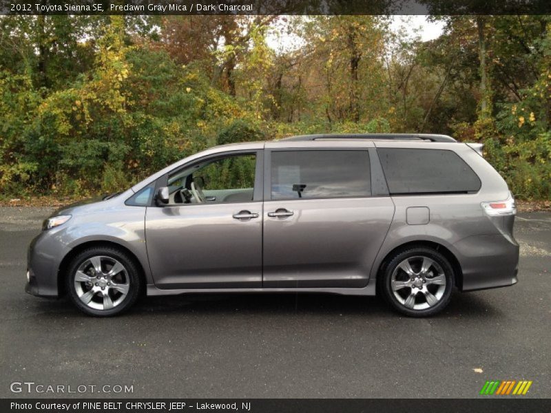 Predawn Gray Mica / Dark Charcoal 2012 Toyota Sienna SE