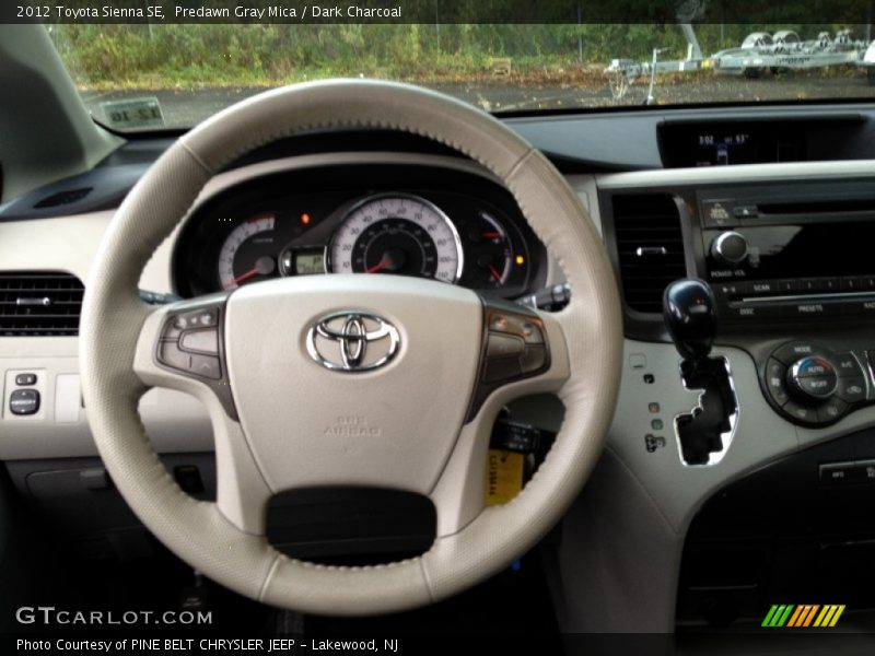 Predawn Gray Mica / Dark Charcoal 2012 Toyota Sienna SE