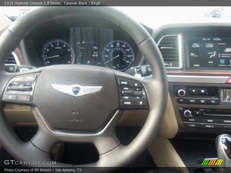 Caspian Black / Beige 2015 Hyundai Genesis 3.8 Sedan