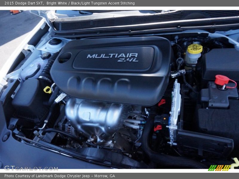 Bright White / Black/Light Tungsten Accent Stitching 2015 Dodge Dart SXT